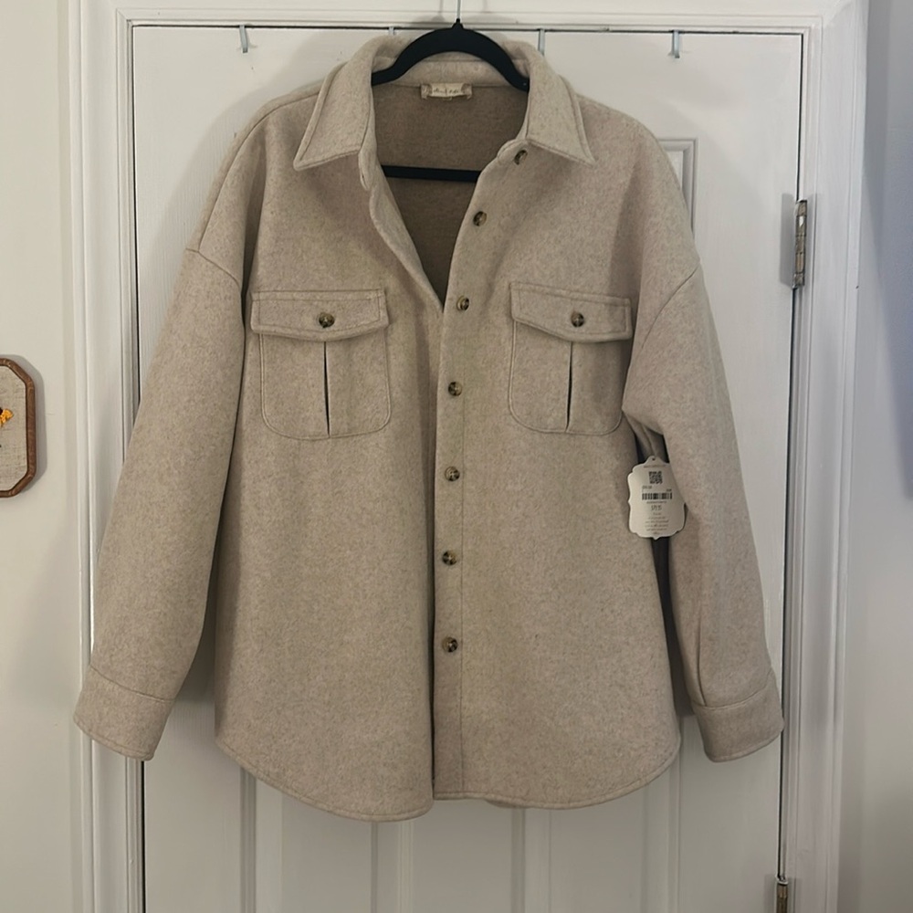 Cream Shacket from Altar’d State. With tags, never worn.